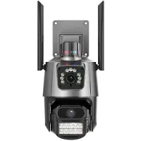 LS VISION Ny EU 8MP 4K IP-kamera Utomhus WiFi PTZ Dubbellins Dubbelskärm Autospårning Vattentät Säkerhet Videoövervakning Polisljuslarm CCTV camera