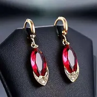 Yiran pet products 14k Rose Gold Ursprung Ruby Drop Örhänge För Kvinnor Aros Mujer Oreja Natural Ruby Gemstone Orecchini 14k Rose Gold Bizuteria röd