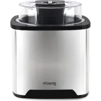 H.Koenig - Heladera SRB80, capacidad 2L, Acero Inoxidable, apagado automático, tapa transparente, cuenco extraíble