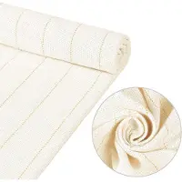 Yazy Överlockande tuftduk med markerade linjer - Primär munktyg Punch Nål Tyg för DIY Rug-Punch Tufting Gun 130*130cm benvit färg