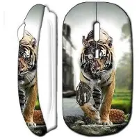 MANIACASE Souris Sans Fil Robot Tigre Blanc