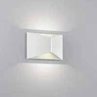 HELESTRA LED-vägglampa VID, vit, upp/ner, IP65 dimbar, Vitt / opal, Arbetsrum / kontor, Aluminium / grå / zink, LED-vägglampa, vägglampa inomhus
