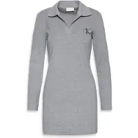 Calvin Klein Slim Ribbed Cotton Polo Dress