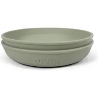 Filibabba Tallrikar - Silikon - 2-pack - Green - - One Size - Tallrik