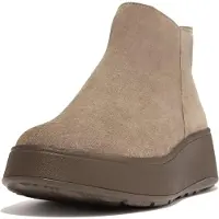 FitFlop F-mode Suede Flatform Zip Ankle Stövlar