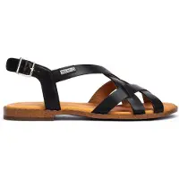 Pikolinos för kvinnor. W0X-0556ST Svarta Algar lädersandaler (36), Hud, 1 till 3 cm, Spänne, Casual