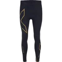 2XU Men's MCS Run Compression Tights Black/Gold Reflective