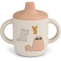 Liewood Mugg m. Pip - Neil Sippy Cup - Silikon - Katter Anka Hun - - One Size - Mugg