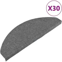 vidaXL Trappmattor självhäftande 30 st grå 65x22,5x3,5 cm