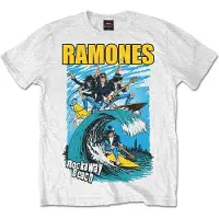 Ginza.se Ramones: Unisex T-Shirt/Rockaway Beach (White) (Medium)