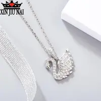 YIRAN Jewelry Ny ankomst anländer S925 Sterling Silver 5a Zirkon Super Shining Fresh Söt Vind Swan-Format Kvinnliga Pengar Pendant