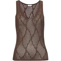 LASCANA Broderad topp brun