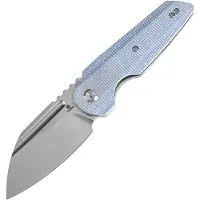 TENABLE KNIVES Rafe L T1048A3 Stonewashed 14C28N, Blue Micarta, pocket knife, 4T5 design