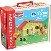 Jeujura Trä Farm Action Figures Lekset - 140 Delar