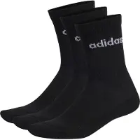 Adidas Sportsockor 'Linear Crew Cushioned 3 Pairs' svart / vit