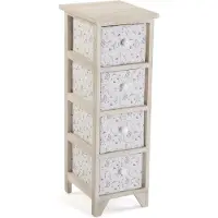 Jamon Lådkabinett - Versa Lili - MDF-trä - 30x72x25 cm - Neutral färg - Rymligt