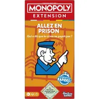 Hasbro Monopolutbyggnad Gå i fängelse, gör det klassiska Monopol-spelet roligare och snabbare, brädspel, 2 till 6 spelare, 40 m ren