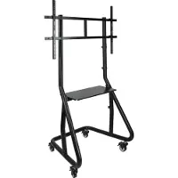 TooQ FS20200M-B Fast TV-stativ med hjul för 60" till 105" TV-apparater - Stöder 100 Kg
