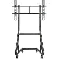 TooQ FS20200M-B Fast TV-stativ med hjul för 60" till 105" TV-apparater - Stöder 100 Kg