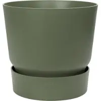 Elho Rund blomkruka Greenville - Ø 55 x H 50 cm - Utomhus - 100% återvunnen - Grön grön