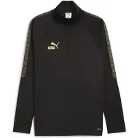 Puma Träningströja KINGtouch 1/4 Blixtlås - Svart/Gold, storlek X-Small