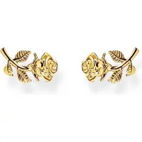 Thomas Sabo True Romance gold-plated örhängen med ros H2314-413-39