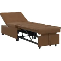 vidaXL Soffa-säng Brun 67 x 194 x 38 cm Syntetiskt mocka
