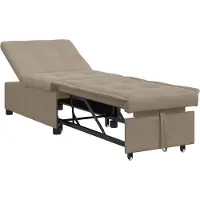 vidaXL Soffa-säng med kudde Taupe 67 x 194 x 82 cm Plywood