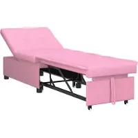 vidaXL Pull Out Sofa Bed Rosa 194 x 50 x 82 cm tyg
