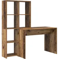 vidaXL Skrivbord Gammalt trä 138,5 x 55 x 143 cm Konstruerat trä