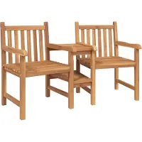 vidaXL Utomhusstolar Brun 152 x 63 x 89 cm Massivt teakträ