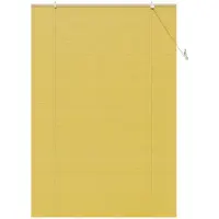 vidaXL Rullgardin med gardiner Gul 150 x 220 cm Bambu