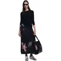 Desigual Svart Polyester Klänning för Damer