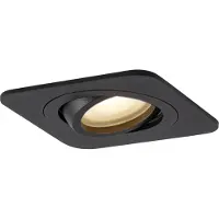 QAZQA Set med 6 runda infällda spotlights svarta GU10 50mm roterbara och vinklingsbara IP44 - Alberto