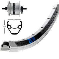 Exal Zx19 Dynamo Shimano Dh3n31 26´´ Framhjul