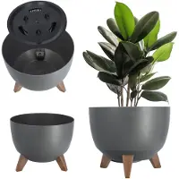 Lamela Roma blomkruka 880-82, plast, Ø 29 cm, mörkgrå