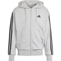 Adidas Sportsweatjacka 'Essentials French Terry' ljusgrå / svart