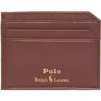 Ralph Lauren för män. 405963230002 Korthållare i brunt slätt läder (OSFA), Casual, Hud