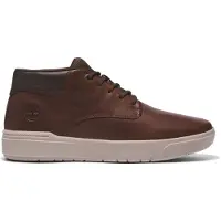 Timberland för män. TB0A5UVN2011 Seneca Bay bruna sneakers i läder med snörning i mitten av kalven (44), Hud, Karta, Nyckelband, Casual