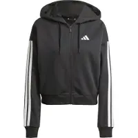 Adidas Underställ Essentials 3-Stripes French Terry Full-Zip Hoodie kvinnor - Svart - EU M
