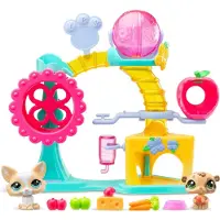 Bandai - Littlest Pet Shop - Fun Factory box set - Lekset med 2 djur, dekor och tillbehör - BF00519