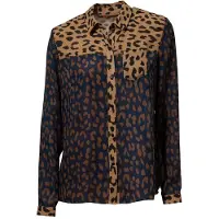 Mandarin Blus marinblå / brun / svart