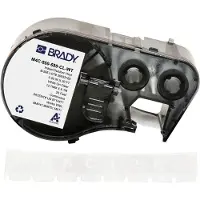 Brady M4C-500-595-CL-WT vinyltejp | vit text - transparent tejp | 12,7mm x 6,1m (original)