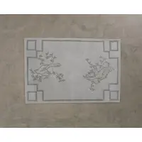 Layered Chinoiserie ullmatta blå 180 x 265 cm