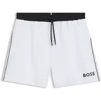 BOSS för män. 50514429 Badbyxa Starfish vit (XL), Strandkläder, Polyester