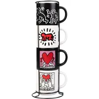 Erik Editores Set Of 4 Keith Haring Koppar