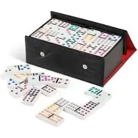 Grapet Domino-spel , 91 bitar i fodral