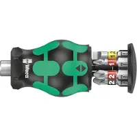 Wera Kraftform Kompakt Stubby Magazin 2 05008874001 Bit-Set Spår, Stjärnspår Pozidriv, Stjärnspår Phillips inkl. bithållare