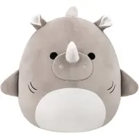 Squishmallows Gosedjur 40 cm Bruno Grey Rhino Shark