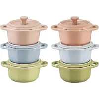 Staub Set Med 6 Runda Minigrytor 10 Cm